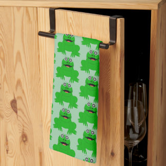Frog Design Any Colour Background Tea Towel