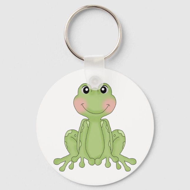 Frog design gifts for Frog Collectors Key Ring (Front)