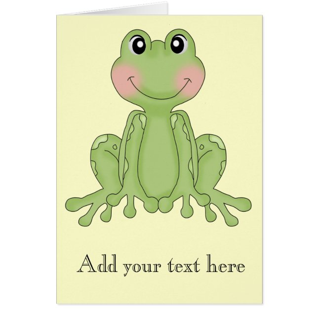 Frog design Notecards for Frog Collectors (Front)