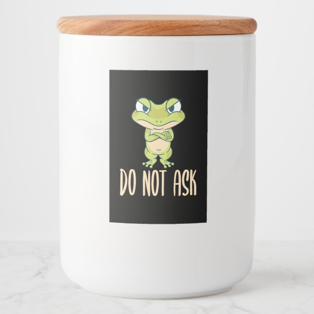 Frog Do Not Ask Food Label (Front)