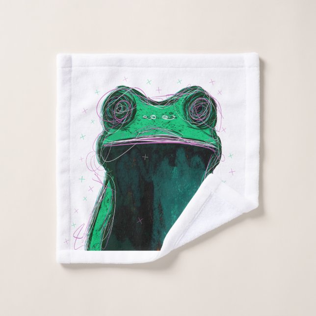 frog doodle: The vibrant and fun essence of Wash Cloth (Wash Cloth)