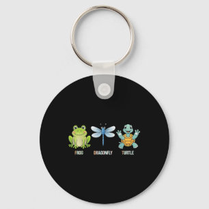 Frog Dragonfly Turtle Funny Cut Animal  Key Ring