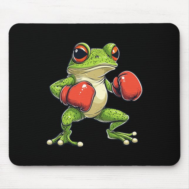 Frog Dressed As A Boxer Funny Boxing  Mouse Mat (Front)