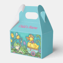 FROG & DUCK EASTER EGG GABLE FAVOR BOX Personalise