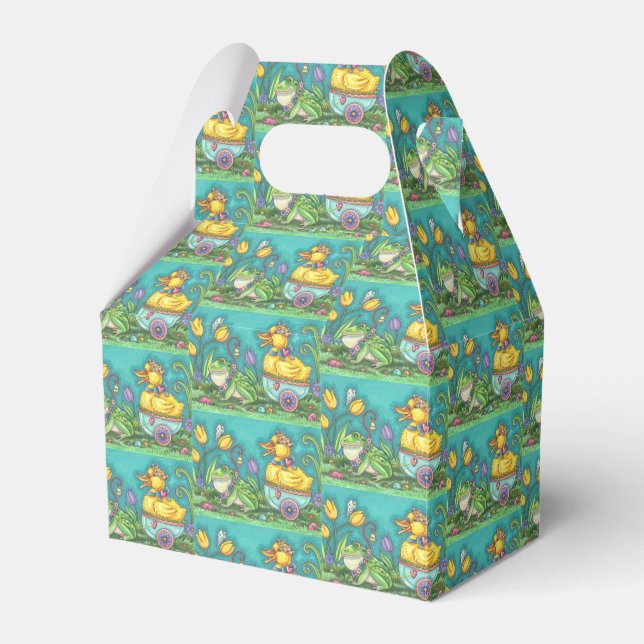 FROG & DUCK EASTER EGG GABLE FAVOR BOX Repeat (Front Side)