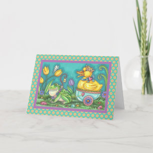 FROG & DUCK PRINCE EASTER NOTE GREETING CARD Verse