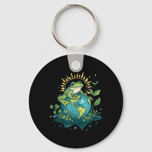 Frog Earth Day Frog Earth Day Green Themed  Key Ring