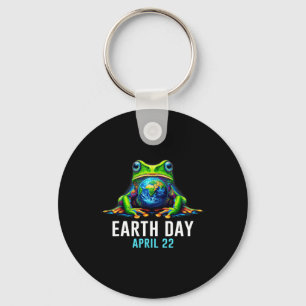Frog Earth Day Save The Planet Colourful  Key Ring