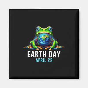 Frog Earth Day Save The Planet Colourful Magnet