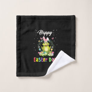 Frog Easter Day Bunny Eggs Happy Easter Gift Wash Cloth