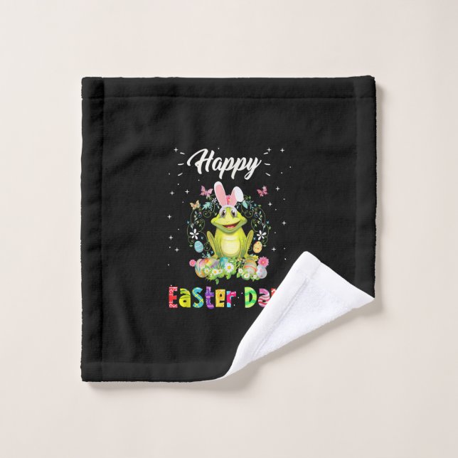 Frog Easter Day Bunny Eggs | Happy Easter Gift Wash Cloth (Wash Cloth)