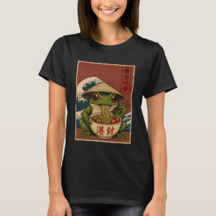 Frog Eating Ramen Kawaii Japanese Noodles Anime Lo T-Shirt