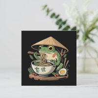 Frog Eating Ramen Kawaii Neko Japanese Noodles 