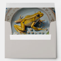 Frog - Envelope for Card size 12.7 x 17.8 cm