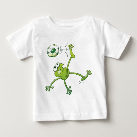 Frog Executing a Bycicle Kick with a Soccer Ball Baby T-Shirt