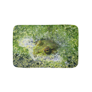 Frog Eyes in a Pond Bath Mat