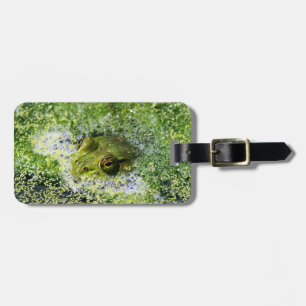 Frog Eyes in a Pond Luggage Tag