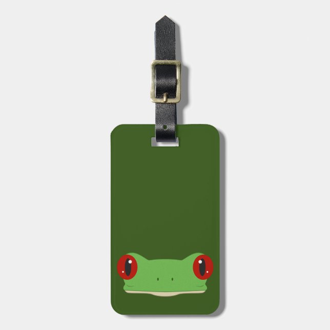 Frog Face Luggage Tag (Front Vertical)