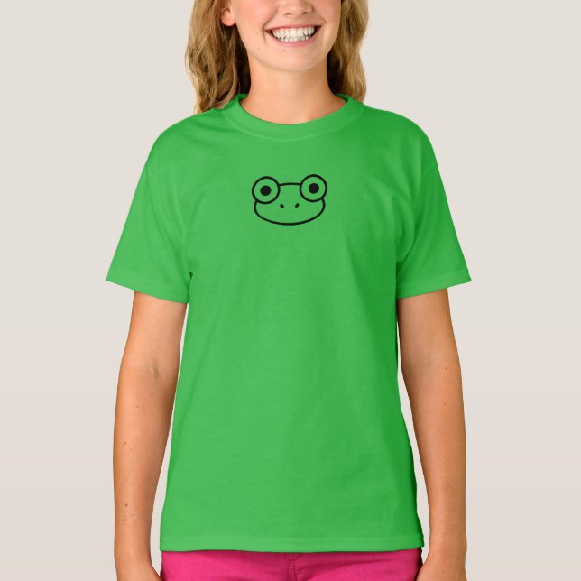 Frog Face T-Shirt | Minimalist Graphic  (Front)