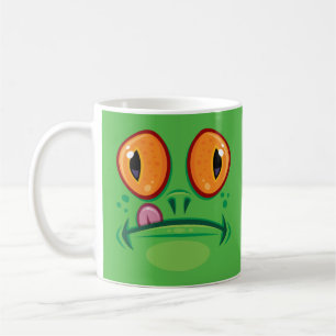 Frog Face with Tongue Cartoon Coffee Mug