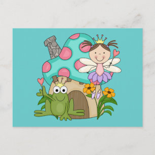 Frog Fairy Toadstool House Tshirts and Gifts Postcard