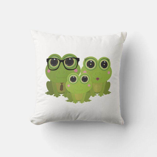 Frog Family  Cushion (Front)