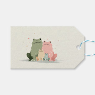 Frog Family – Cute Whimsical Animal Art Gift Tags
