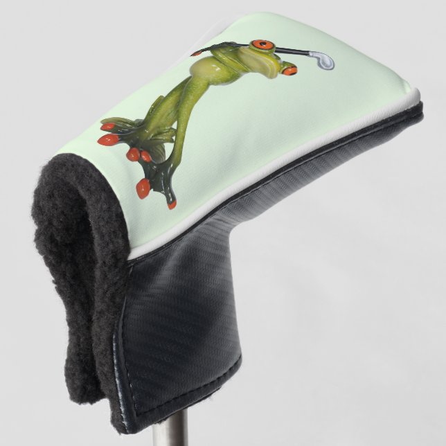 Frog Figurine Golfer Putter Cover (3/4 Front)