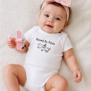 Frog Flies Aeroplane Personalised Baby Boy Aviatio Bodysuit