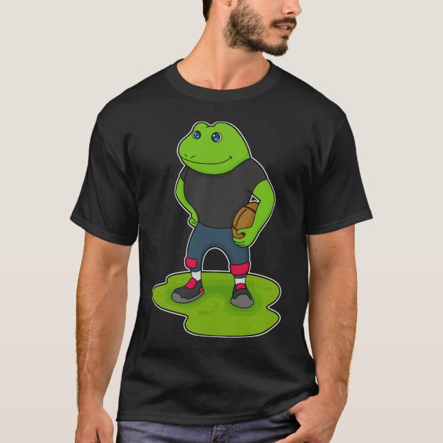 Frog Football player Football T-Shirt (Front)