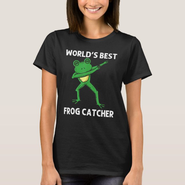 Frog For Kids Boys Dabbing Green Tree Toad Animal T-Shirt (Front)