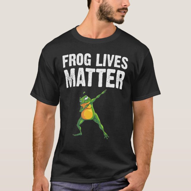Frog For Men Women Dabbing Tadpole Herpetology T-Shirt (Front)