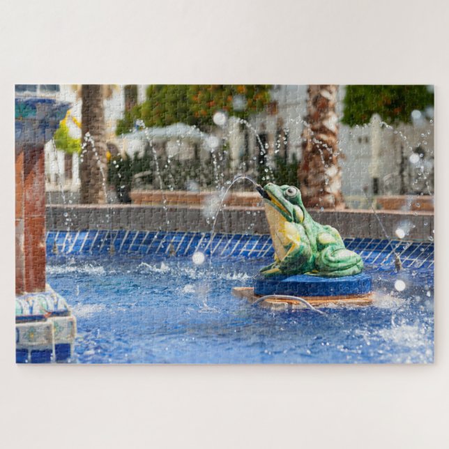 Frog Fountain Jigsaw Puzzle (Horizontal)