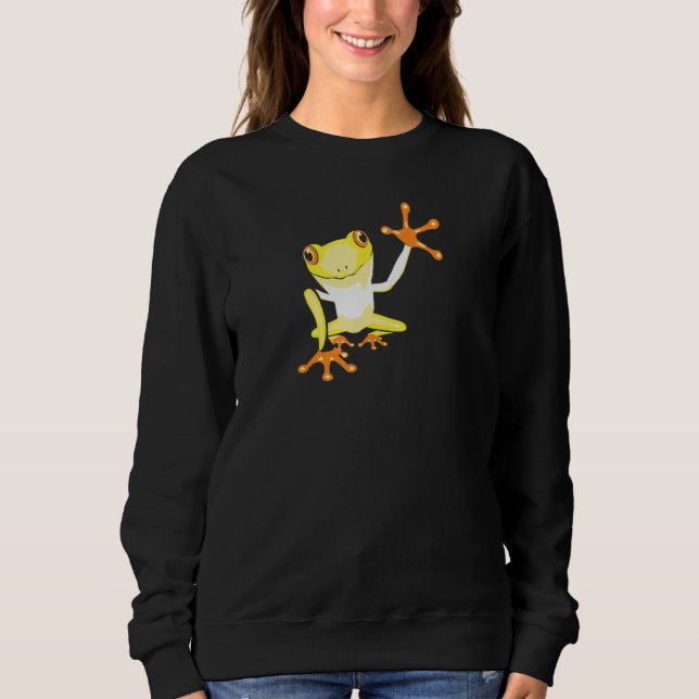Frog Friendly Men Women Kids Sweatshirt (Front)