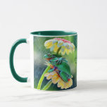 Frog Friends Enjoying The Rain Under A Flower Mug<br><div class="desc">Birthday gift. Frog Friends Enjoying The Rain Under A Flower Cup</div>