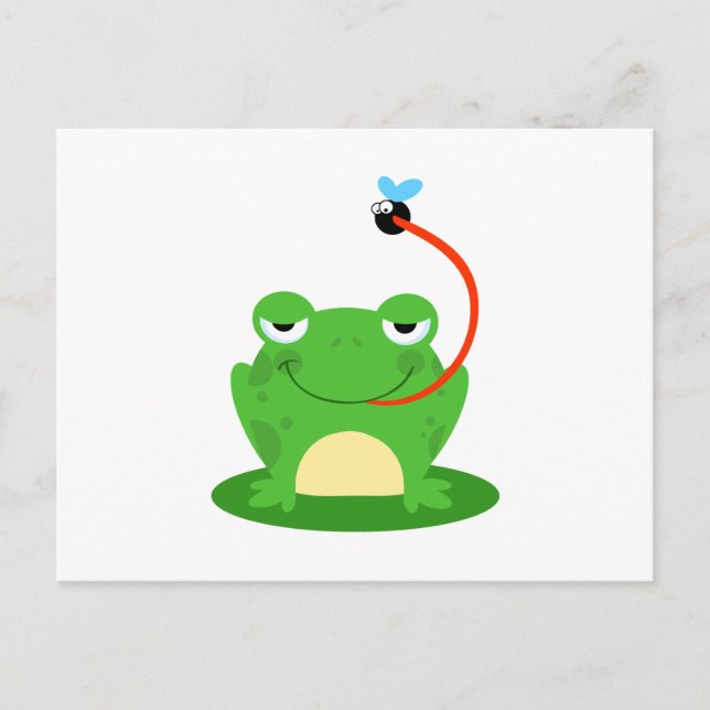 Frog Frogs Amphibian Funny Bug Cartoon Animal Postcard (Front)