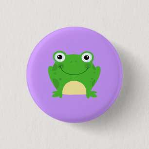 Frog Frogs Amphibian Green Cute Cartoon Animal 3 Cm Round Badge