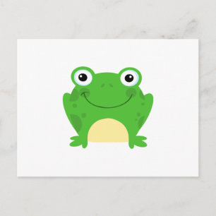 Frog Frogs Amphibian Green Cute Cartoon Animal Postcard
