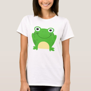 Frog Frogs Amphibian Green Cute Cartoon Animal T-Shirt
