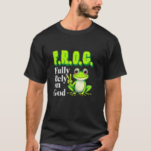 FROG Fully Rely On God Christian Frog Lovers Men W T-Shirt