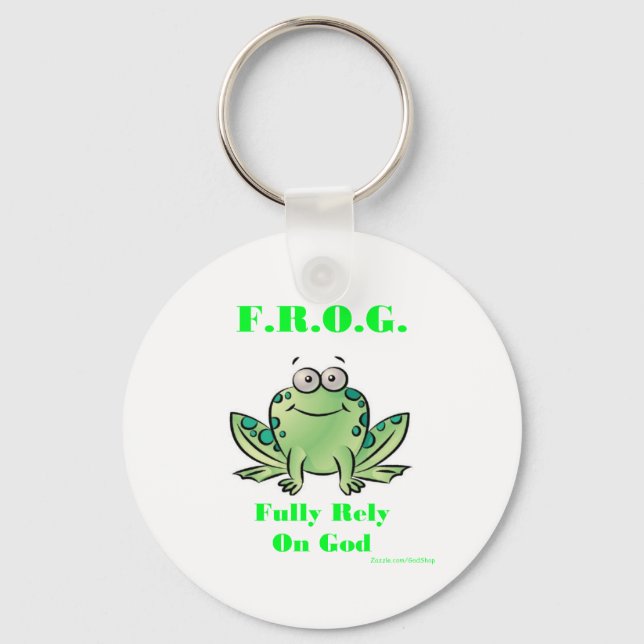 FROG (Fully Rely on God) Key Ring (Front)
