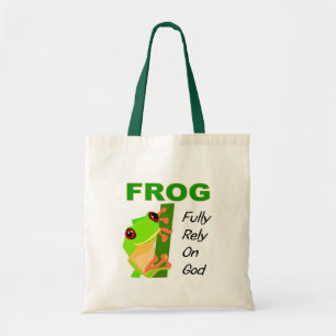 FROG, Fully rely on God Tote Bag