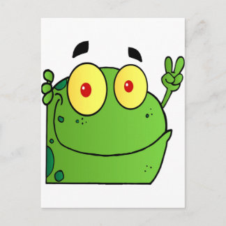 Frog Gesturing The Peace Sign Postcard