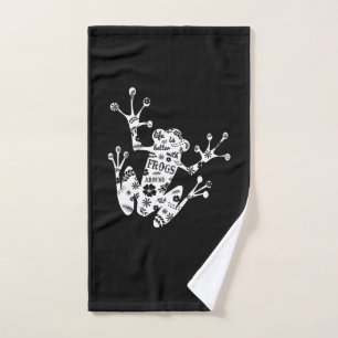Frog Gift   I Love Frog White Hand Towel