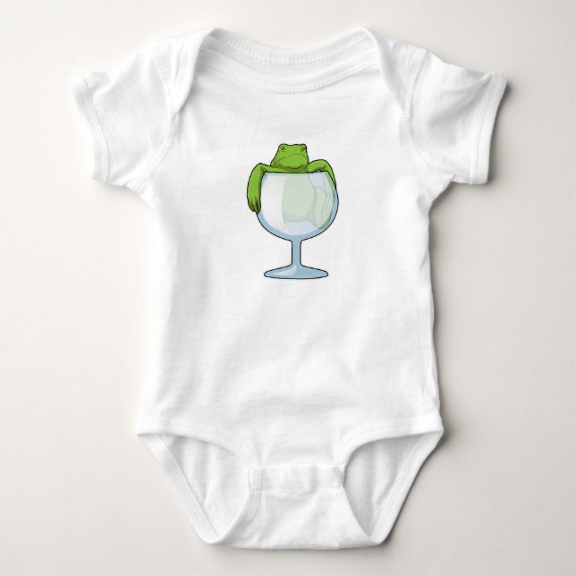Frog Glass Baby Bodysuit (Front)