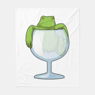 Frog Glass Fleece Blanket