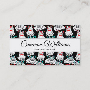 Frog Glasses Pattern   Add Your Name Business Card