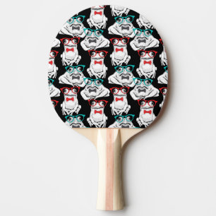 Frog Glasses Pattern Ping Pong Paddle