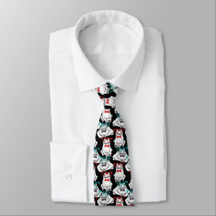 Frog Glasses Pattern Tie