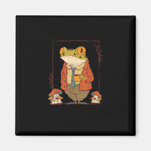 Frog Goblincore Academia Aesthetic Mushroom Magnet
